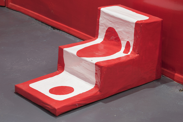 Allegra Pacheco, ‘Large Red Stairs’, 2015, Mixed Media, Papier mâché, paper, wood, and oil based paint, LAMB Arts