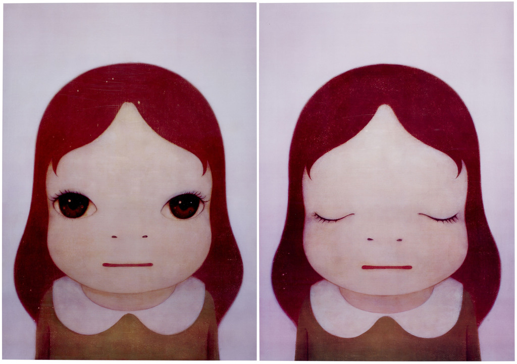 Yoshitomo Nara - Cosmic Girls: Eyes Opened / Eyes Closed