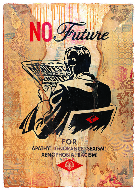 Shepard Fairey (OBEY), ‘No Future (Cream)’, 2017, Underdogs Gallery