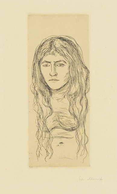 Edvard Munch, ‘Woman with long Hair’, 1896, Christie's