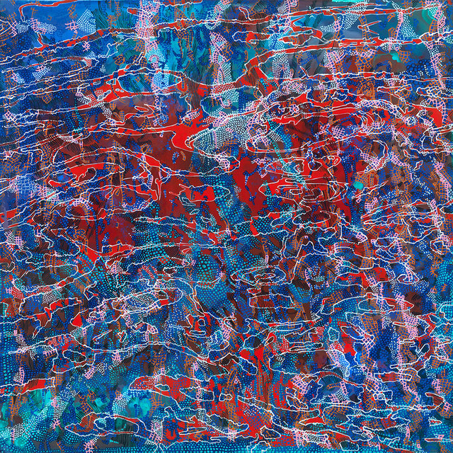 Lynda Schlosberg, ‘Entanglement’, 2017, Painting, Acrylic on panel, Bernay Fine Art
