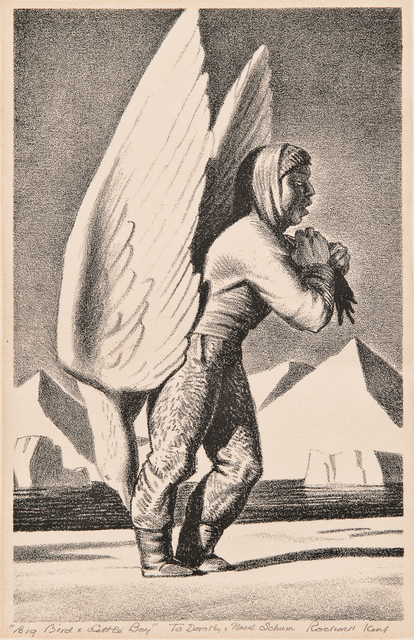 Rockwell Kent, ‘Small Boy and Big Bird’, 1962, Print, Lithograph on cream wove paper, Skinner
