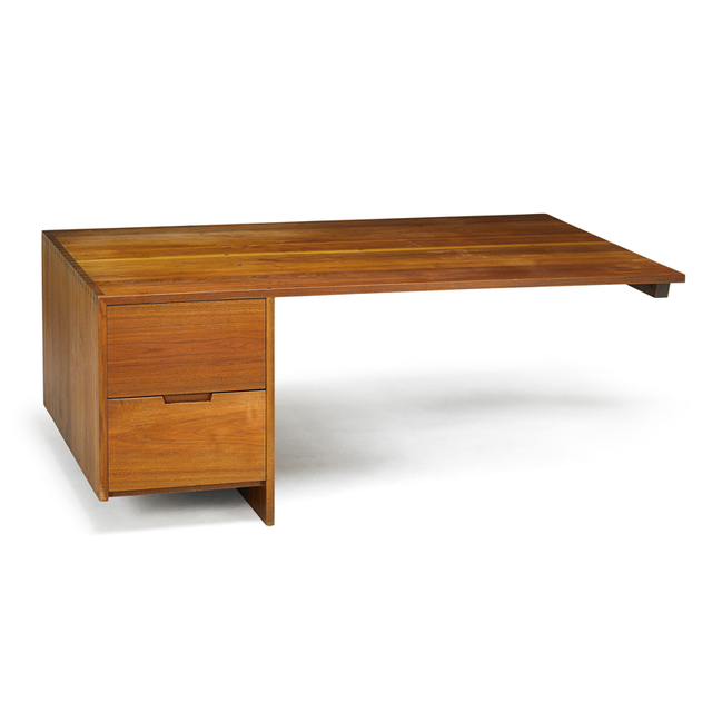 George Nakashima, ‘Custom Wall-Mounting Double-Sided Desk, New Hope, PA’, 1966, Rago/Wright