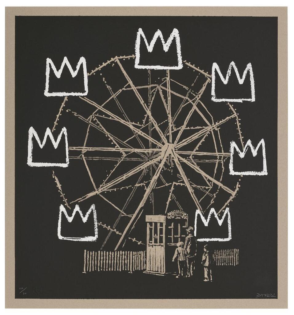 Banksy - Banksquiat (Grey)