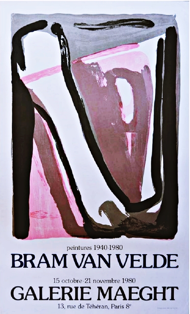 Bram van Velde, ‘Bram Van Velde Exhibition at Galerie Maeght’, 1980, Ephemera or Merchandise, Offset Lithograph Poster. Unframed., Alpha 137 Gallery