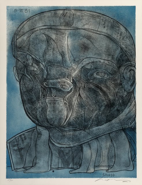 Jose Luis Cuevas, ‘Coloso, from Official Arts Portfolio of the XXIVth Olympiad, Seoul, Korea’, 1988-89, Print, Lithograph in colors on Arches paper, Heritage Auctions