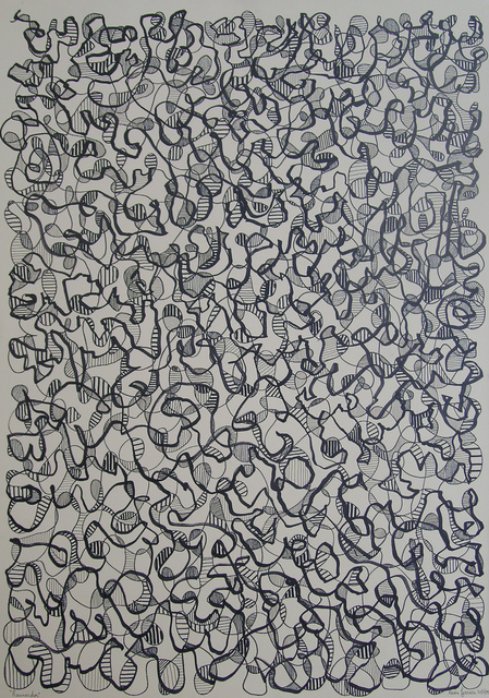 León Ferrari, ‘Recuerdos’, 2005, Drawing, Collage or other Work on Paper, Permanent marker on heavy paper, Pan American Art Projects