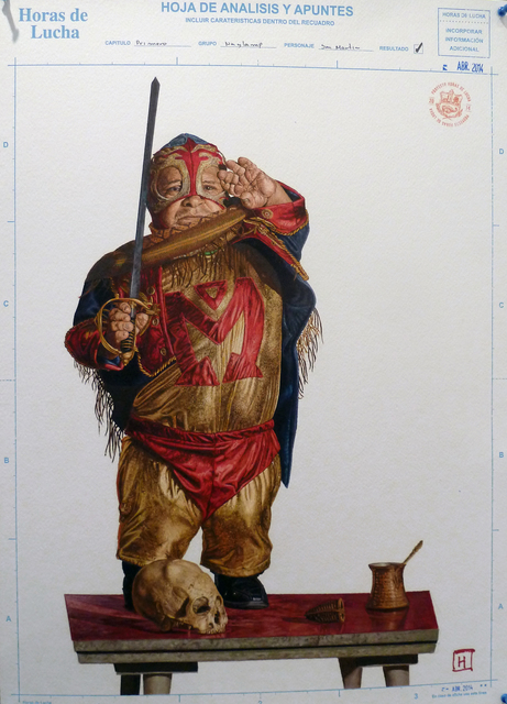 Fernando Gutierrez Huanchaco, ‘San Martin’, 2014, Painting, Oil on 300 gr, cotton paper, Soft Focus Institute