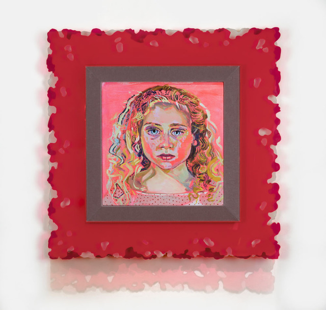 Elizabeth Chapin, ‘Fluorescent Cream Froth’, 2018, Painting, Acrylic on canvas with plexiglass frame, Wally Workman Gallery