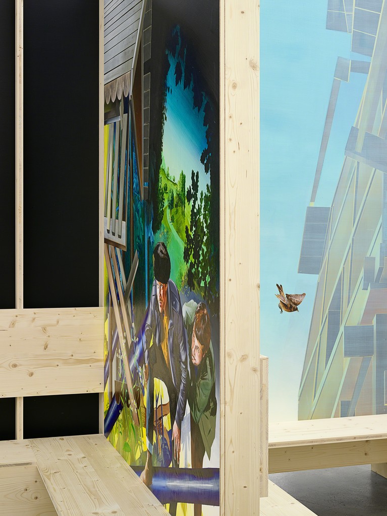 Susanne Kühn & Inessa Hansch, Bank (detail), 2015, construction: laminated wood, painting: acrylic on wallboard, 270 x 329 x 329 cm Susanne Kühn & Inessa Hansch, Bank (detail), 2015, construction: laminated wood, painting: acrylic on wallboard, 270 x 329 x 329 cm
