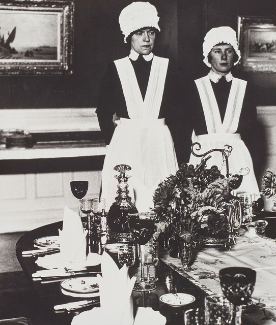 Bill Brandt, ‘Parlourmaid and under-parlourmaid ready to serve dinner’, 1936, Phillips