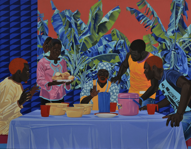 Marc Padeu, ‘Le souper a Penja’, 2019, Painting, Acrylic on canvas, Jack Bell Gallery