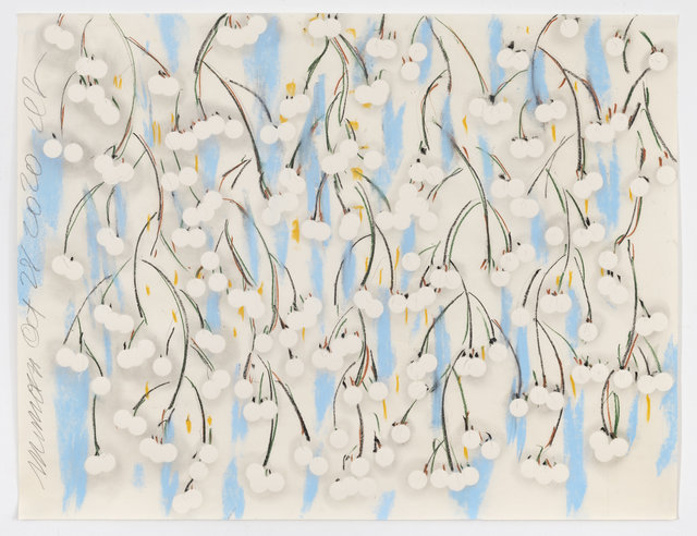 Donald Sultan, ‘Mimosa Oct 28 2020’, 2020, Drawing, Collage or other Work on Paper, Conte crayon, graphite and charcoal on paper, RYAN LEE