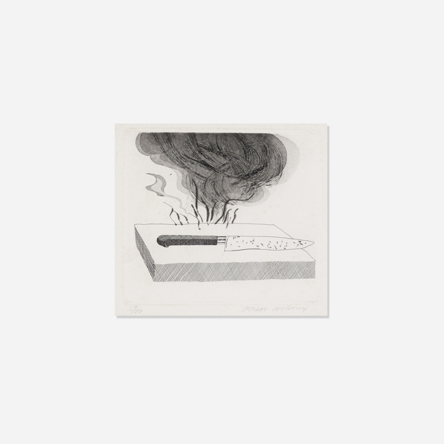 David Hockney, ‘The Carpenter's Bench, A Knife and Fire (from Six Fairy Tales from the Brothers Grimm)’, 1969, Rago/Wright