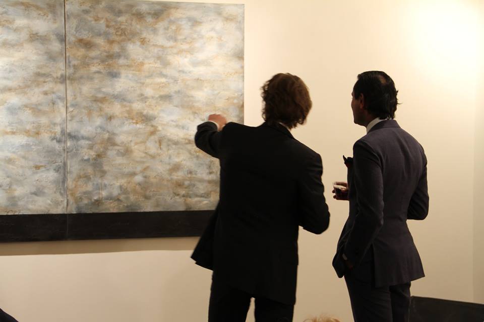 Opening attendees admiring Alfredo Rapetti Mogol's Mappa del Mio Cielo Opening attendees admiring Alfredo Rapetti Mogol's Mappa del Mio Cielo