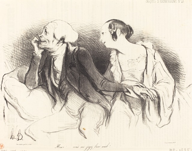 Honoré Daumier, ‘Henri!... vous me jugez bien mal!...’, 1838, National Gallery of Art, Washington, D.C.