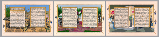 Sandow Birk, ‘American Qur'an: Sura 33 A-C, triptych’, 2014, Koplin Del Rio