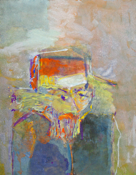 Saul Leiter, ‘A Very Short Rabbi’, c. 1960, Painting, Gouache, casein and watercolor on paper, GALLERY FIFTY ONE