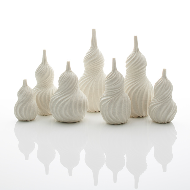 Andrew Wicks, ‘Still Life of Seven Vases’, 2019, Design/Decorative Art, Thrown and carved porcelain, Adrian Sassoon