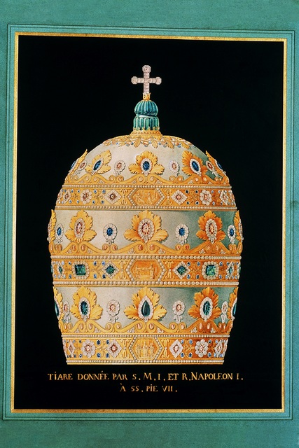 Nitot & Fils, ‘Dessin de la tiare de Pie VII (Drawing for the tiara of Pius VII)’, 1805, Château de Fontainebleau