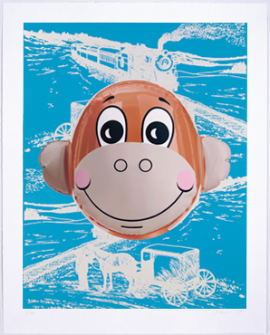 Jeff Koons, ‘Monkey Train (Blue)’, 2007, Print, Silkscreen with archival pigmented inkjet on Somerset paper, Pop Fine Art