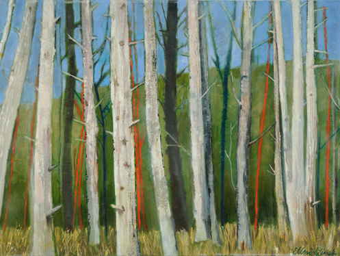Ellen Sinel, ‘Woods’, 2013, Painting, Oil and encaustic on canvas, Zenith Gallery