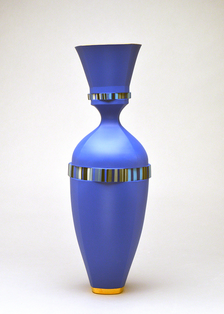 Peter Pincus, ‘Delphinium Vase’, 2019, Design/Decorative Art, Colored porcelain, gold luster, Ferrin Contemporary
