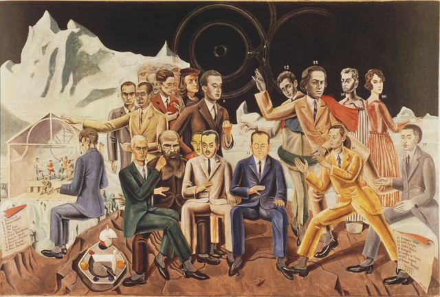 Max Ernst, ‘Au rendez-vous des amis, 1922: Aragon, Breton, Baargeld, De Chirico, Eluard, Desnos, Soupault, Dostoyevsky, Paulhan, Perst, Arp, Ernst, Morise, Fraenkel, Raphael’, 1922, Art Resource