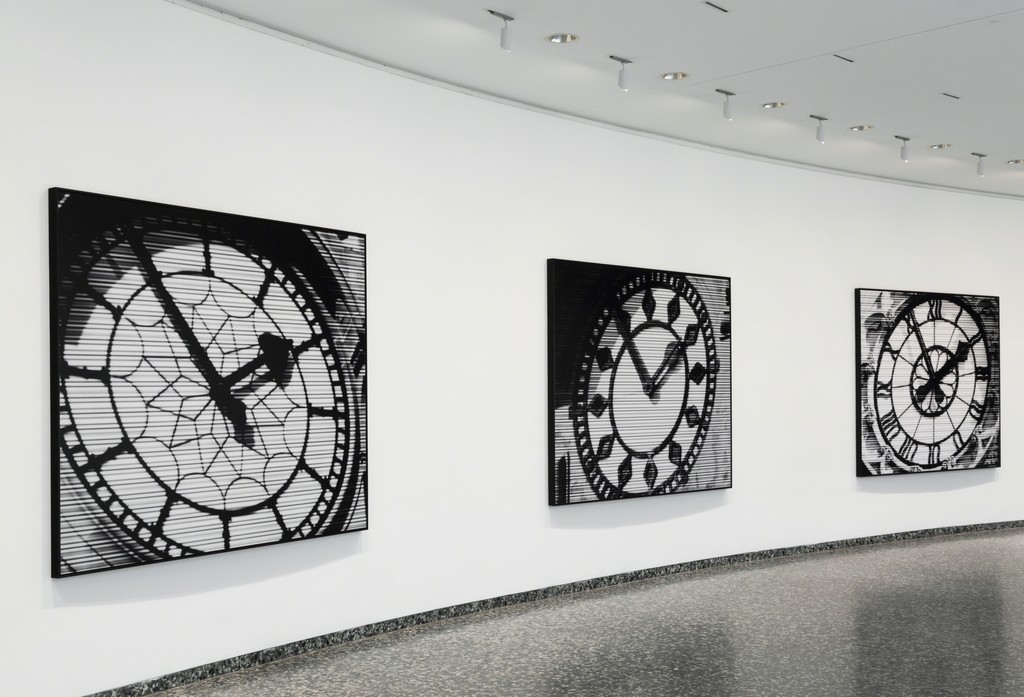 Installation view of Bettina Pousttchi: World Time Clock at the Hirshhorn Museum and Sculpture Garden, 2016. Photo: Cathy Carver Installation view of Bettina Pousttchi: World Time Clock at the Hirshhorn Museum and Sculpture Garden, 2016. Photo: Cathy Carver