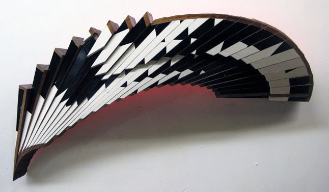 Jim Nickel "Mahogany Venture Piece #37," 2013 enamel on African mahogany 19" x 46" x 7" Jim Nickel "Mahogany Venture Piece #37," 2013 enamel on African mahogany 19" x 46" x 7"