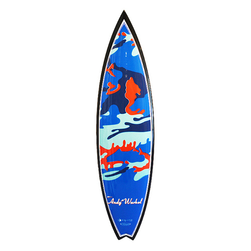 Andy Warhol, ‘Camo Swallowtail Surfboard’, 2015-2019, Design/Decorative Art, Polyester resin; hand-shaped polyurethane foam; digital print, Artware Editions