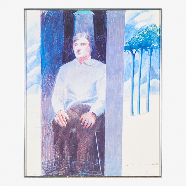 David Hockney, ‘The Prisoner, for Amnesty International’, 1977, Print, Offset lithograph in colors (framed), Rago/Wright
