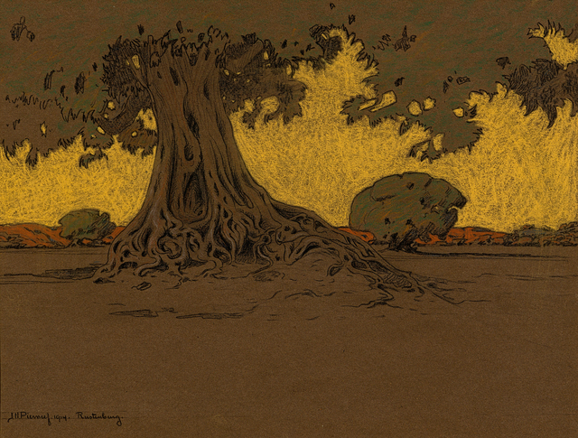 Jacob Hendrik Pierneef, ‘Rustenburg’, Drawing, Collage or other Work on Paper, Pastel and charcoal on card, Strauss & Co