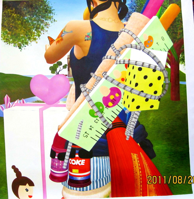 Potchi Moopp, ‘going to school’, 2011, Galerie Jacob Paulett