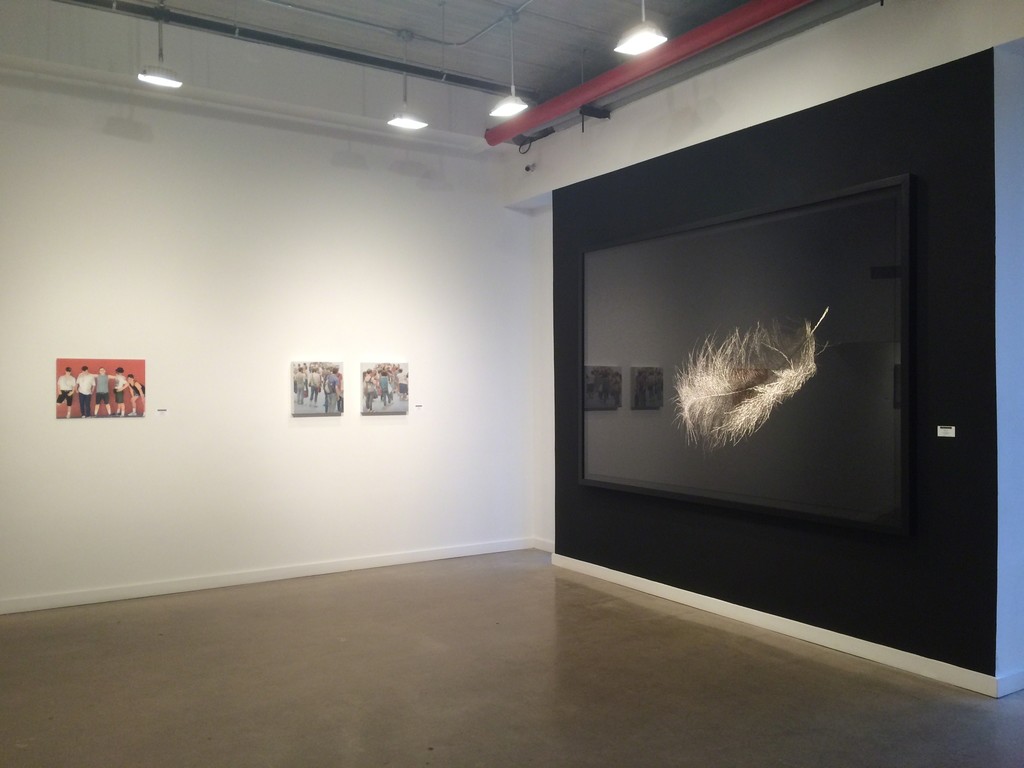 From left: Cobi Moules "Untitled, Summer Shoot 4", Mary Henderson "Marchers I and II" (center), Angelo Musco "P1, Aves" (right) From left: Cobi Moules "Untitled, Summer Shoot 4", Mary Henderson "Marchers I and II" (center), Angelo Musco "P1, Aves" (right)