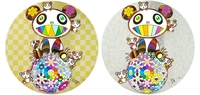 Takashi Murakami - Panda, Panda Cubs and Flowerball; and Panda with Panda Cubs (2 Works)