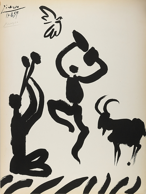 Pablo Picasso, ‘Musicien, Danseur, Chevre et Oiseau’, 1959, Rago