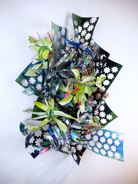 Christina Massey, ‘Hints of Floral’, 2018, Mixed Media, Enamel on Repurposed Laser Cut Steel and Repurposed Aluminum with Wire, Ground Floor Gallery