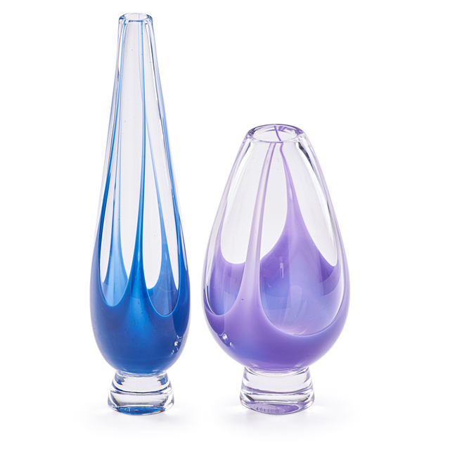 Vicke Lindstrand, ‘Two Vases, Sweden’, Mid-20th C., Rago/Wright