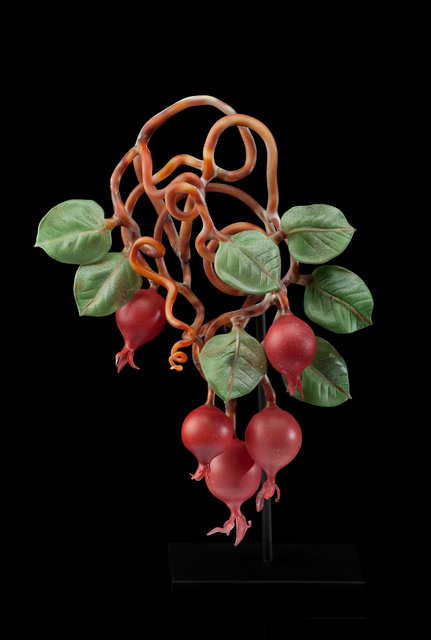 Kathleen Elliot, ‘Garnet Blossoms’, 2009, Sculpture, Flameworked glass, HABATAT