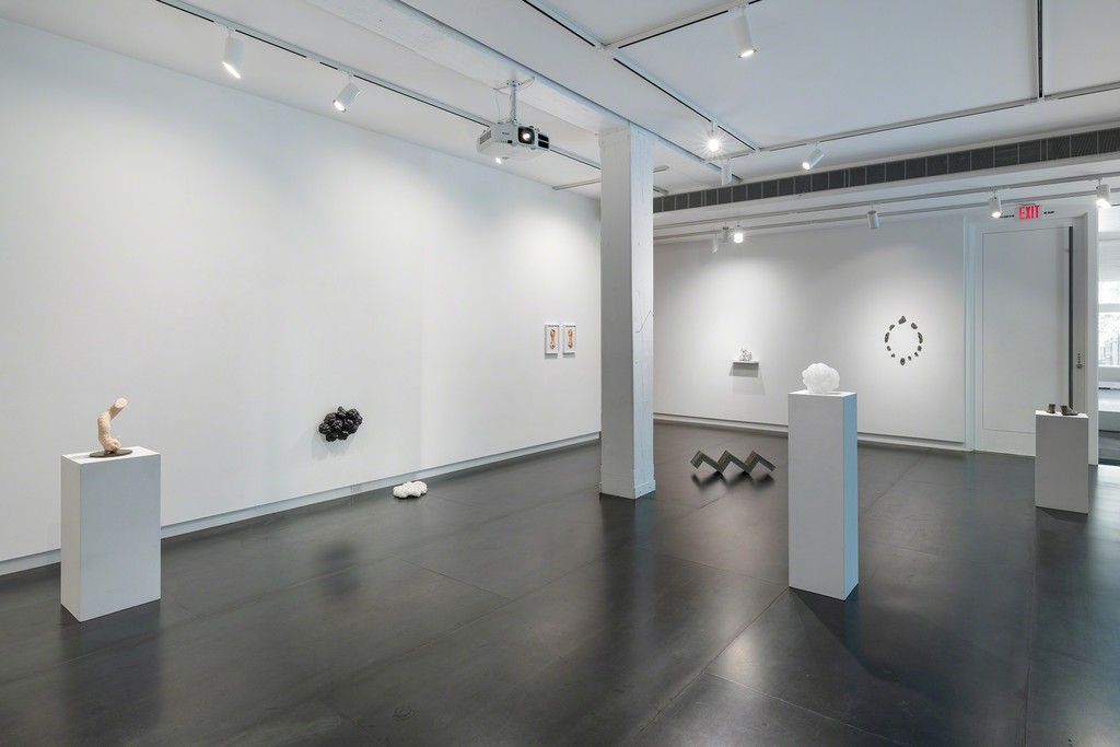 Plane of Scattered Pasts at Upfor, featuring video by Quayola (not shown) and sculpture by Heidi Schwegler. Photo by Mario Gallucci. Plane of Scattered Pasts at Upfor, featuring video by Quayola (not shown) and sculpture by Heidi Schwegler. Photo by Mario Gallucci.
