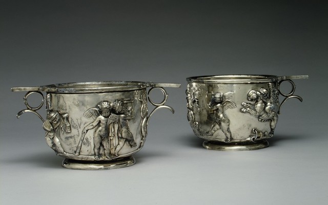 Unknown Roman, ‘Pair of silver scyphi (cups) with relief decoration’, late 1st century B.C.–early 1st century A.D., The Metropolitan Museum of Art