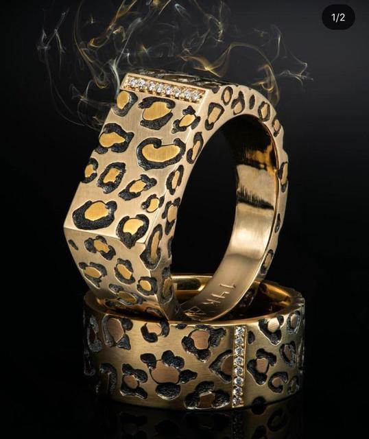 Buddy Austin, ‘Wild Coat Ring ’, 2018, Jewelry, 18ky with hand inlayed 22k rose gold, The Crown Collection