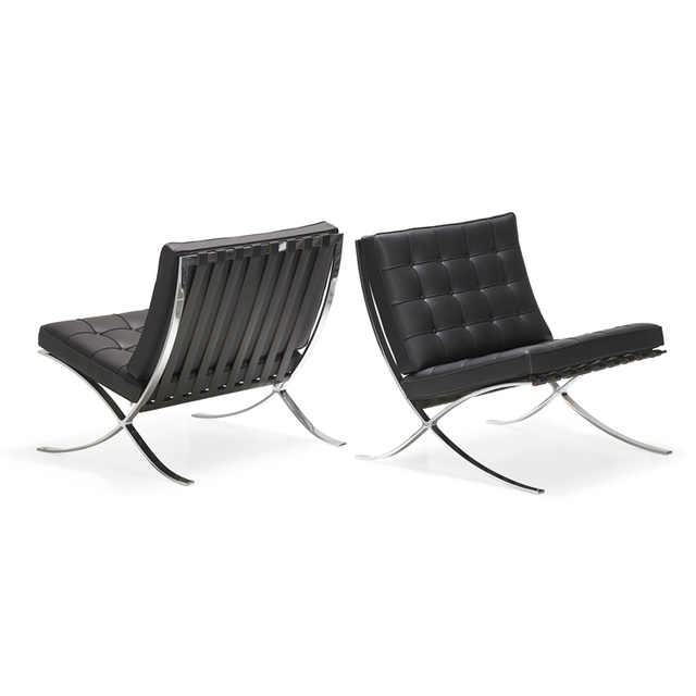 Ludwig Mies van der Rohe, ‘Pair of Barcelona chairs, USA’, 2000s, Rago/Wright