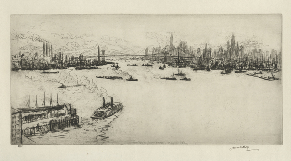James McBey, ‘Manhattan’, 1939, Print, Etching, Childs Gallery