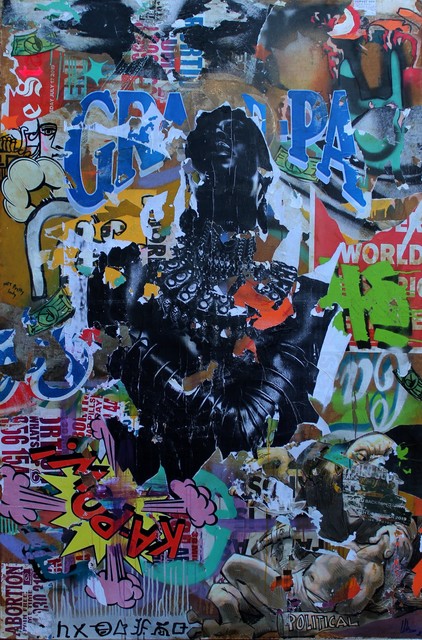 Mncedi Madolo, ‘Grand Pa III’, 2020, Painting, Spray paint and collage on canvas, WORLDART