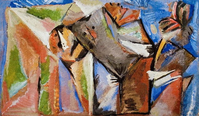 Marlen Spindler, ‘Fantastic Brother’, 1986, Painting, Tempera on cardboard, Nadja Brykina Gallery