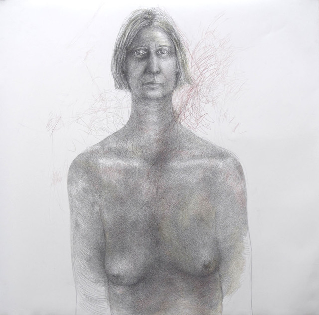 Diana Quinby, ‘Autoportrait / Self-portrait’, 2020, Drawing, Collage or other Work on Paper, Crayon graphite et crayon de couleur, Galerie Arnaud Lefebvre