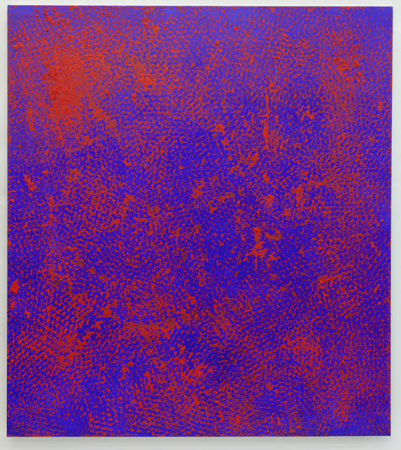 Expanded Metal Painting (Blue & Red)