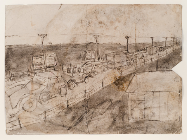 James Castle, ‘Untitled (Highway with cars and trucks)’, n.d., Fleisher/Ollman